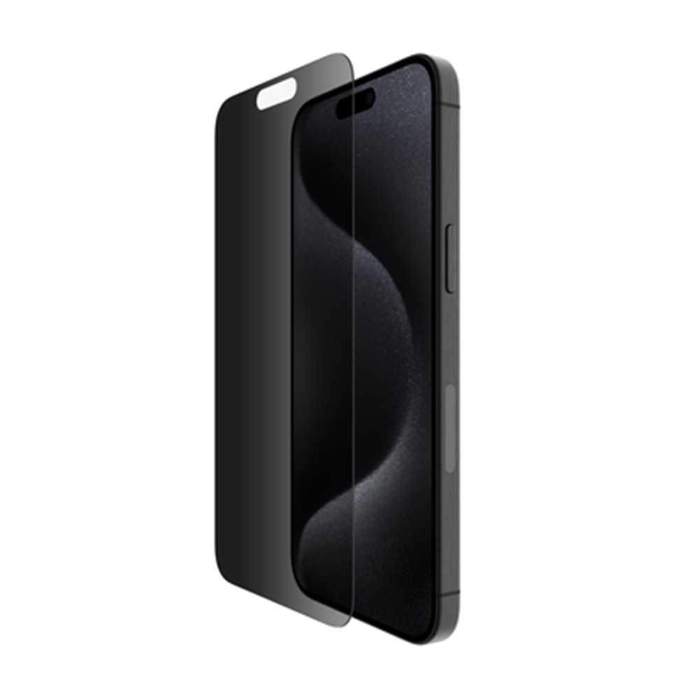 Belkin ScreenForce Pro - TemperedGlass Privacy Anti-Microbial - iPhone 15 Pro Max
