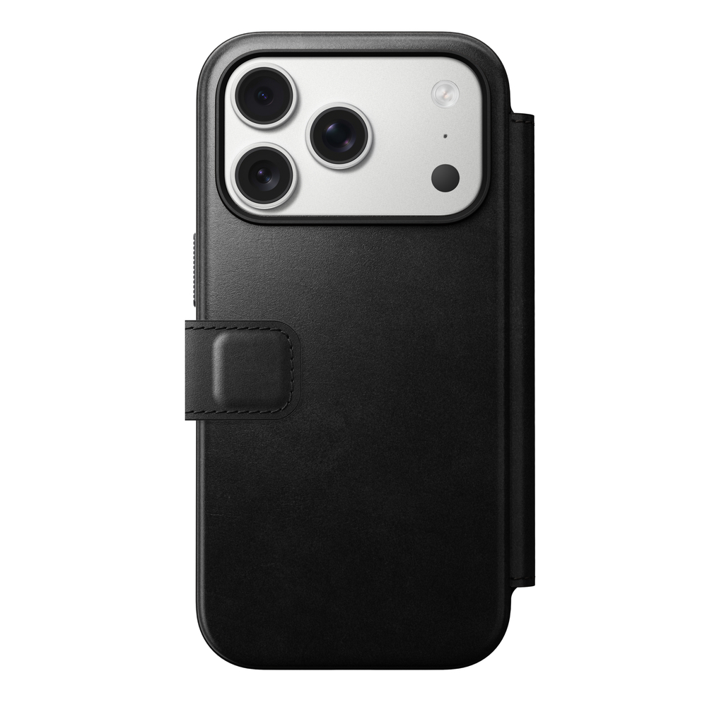 Nomad Modern Horween Leather Folio - iPhone 17 Pro - Black