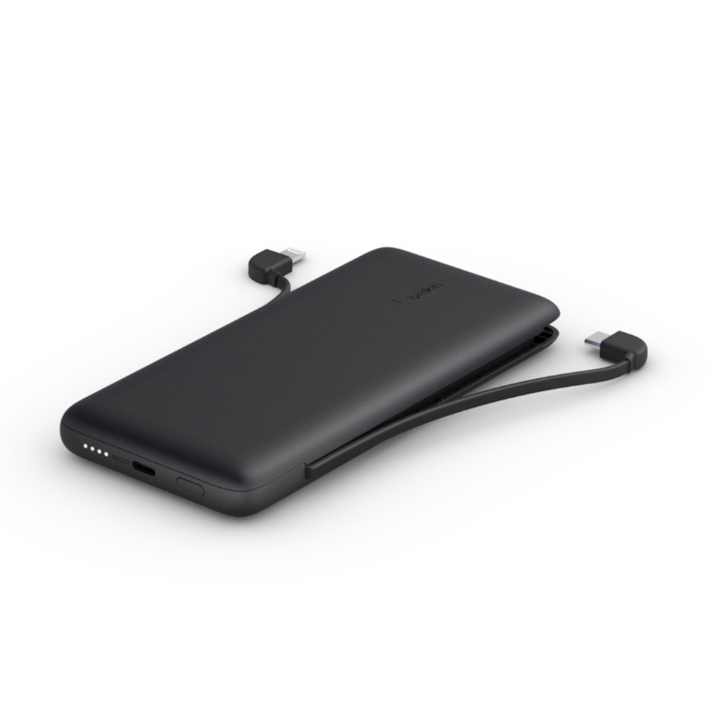 Belkin Powerbank with Integrated Cables USB-C and Lightning - 10.000mAh
