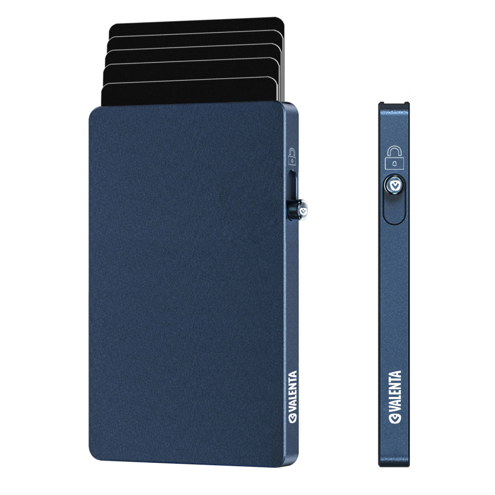 Valenta Aluminium MagSafe Cardprotector - Blue Titanium