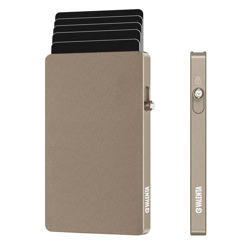 Valenta Aluminium MagSafe Cardprotector - Natural Titanium