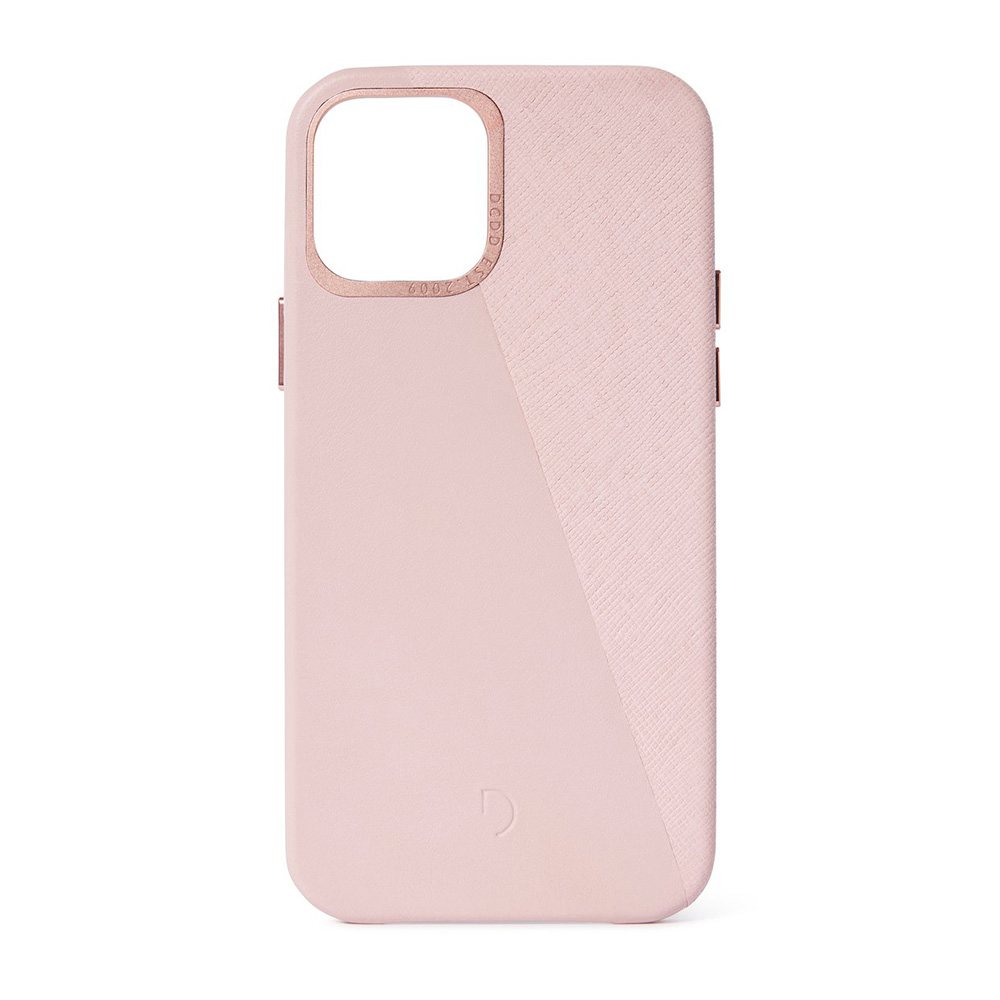 Decoded Dual Leather Backcover - iPhone 12 Mini - Silver Pink