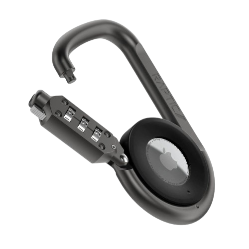 Raptic Link + Lock AirTag Caribiner - Black Metal