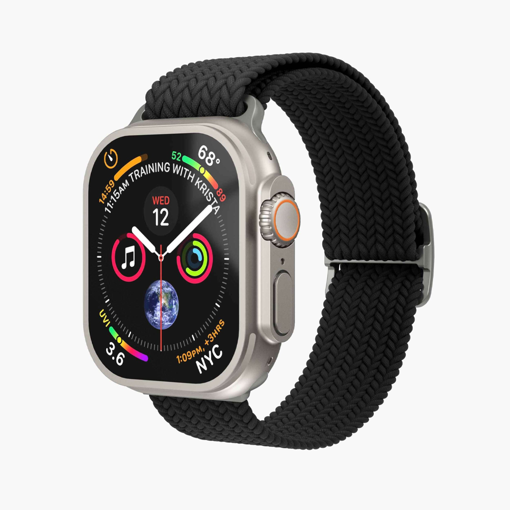 Von Mahlen Woven Loop - 38/40/41mm - Silver/Black