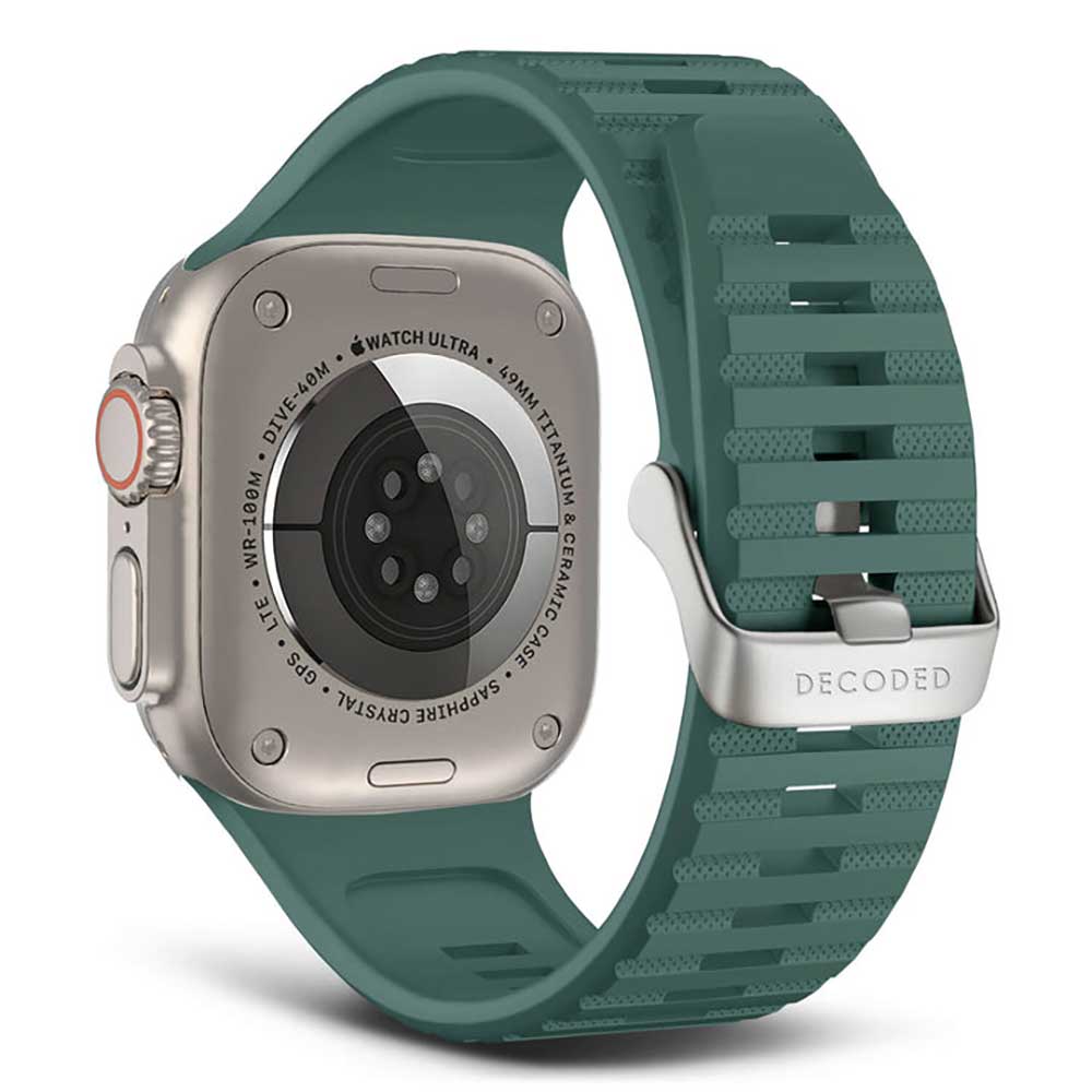 Decoded Silicone Ultra Traction Strap - Apple Watch 44/45/49mm - Moss Green