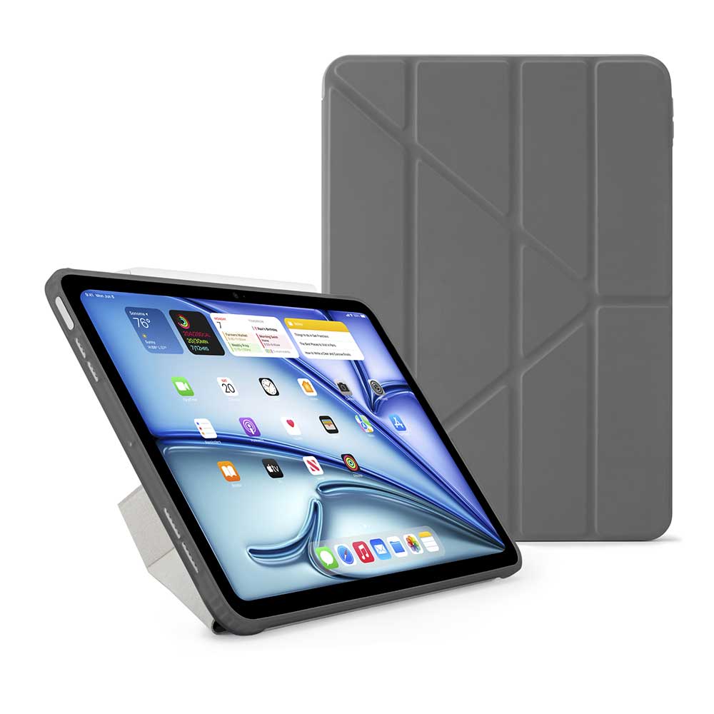 Pipetto Origami Case - iPad Air 10.9" (2020/2022) / iPad Air 11" (2024-2026) - Grey