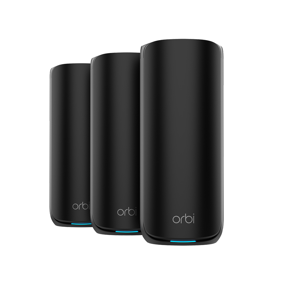 NETGEAR - Orbi 870 Series - Tri-Band WiFi 7 Mesh System - 21Gbps - 3-Pack - Black