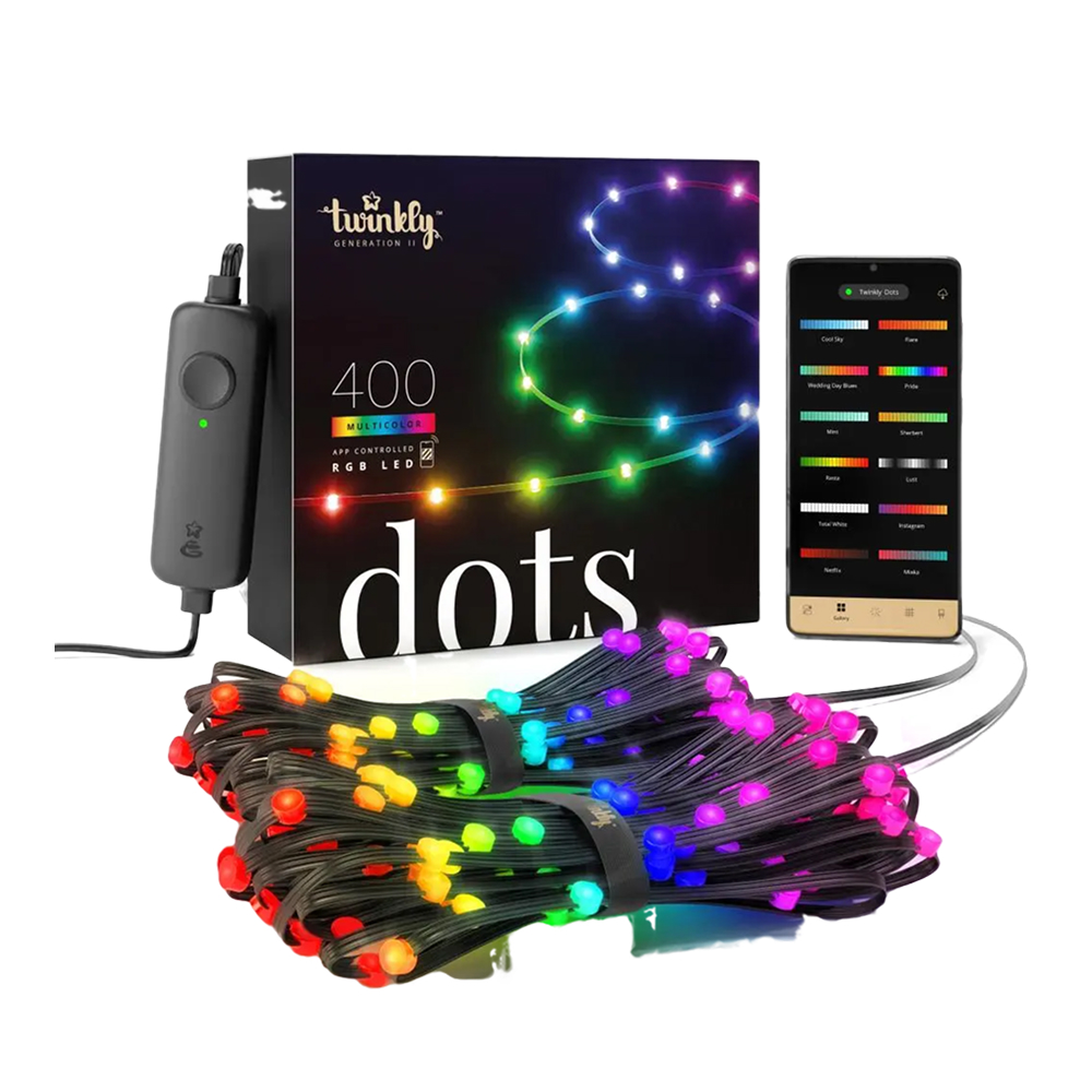 Twinkly Dots RGB - 400 LED's - Black - 20m