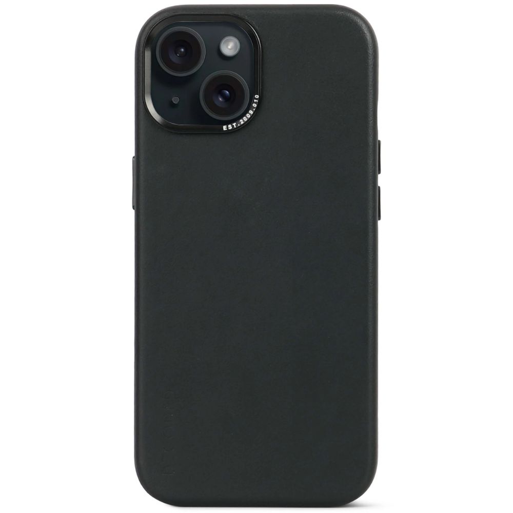 Decoded Leather Backcover - iPhone 15 - Black