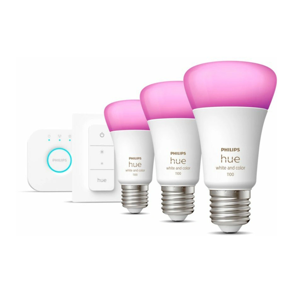 Philips Hue - White and Color Ambiance - Starter Pack - E27 - 1100lm