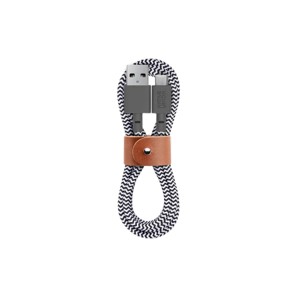 Native Union Belt Cable Kevlar - USB-C to USB-A - 1.2m - Zebra