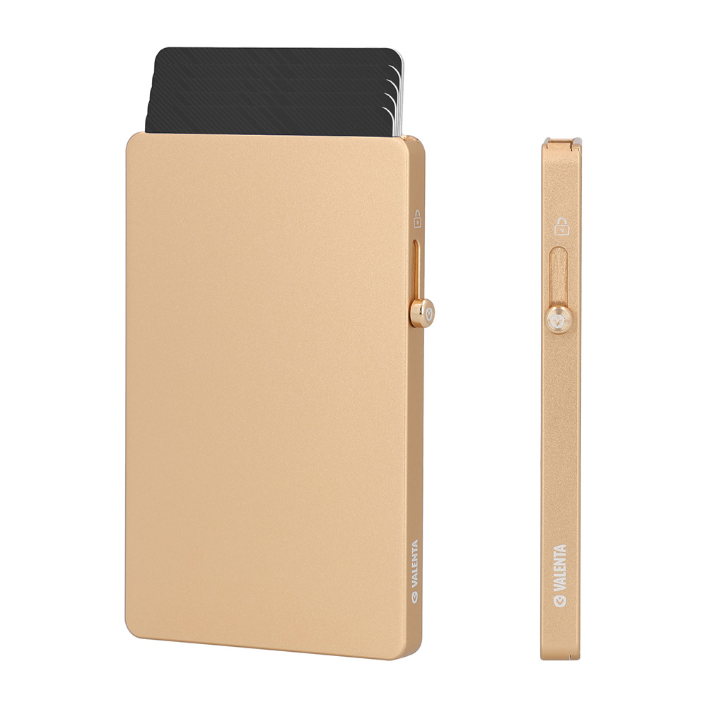 Valenta Aluminium MagSafe Cardprotector Thin - Soft Gold