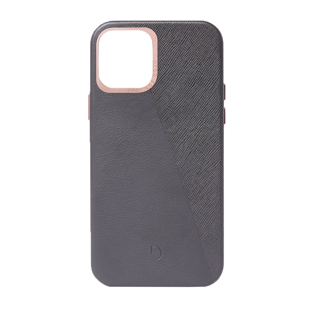 Decoded Dual Leather Backcover - iPhone 12 Mini - Antracite