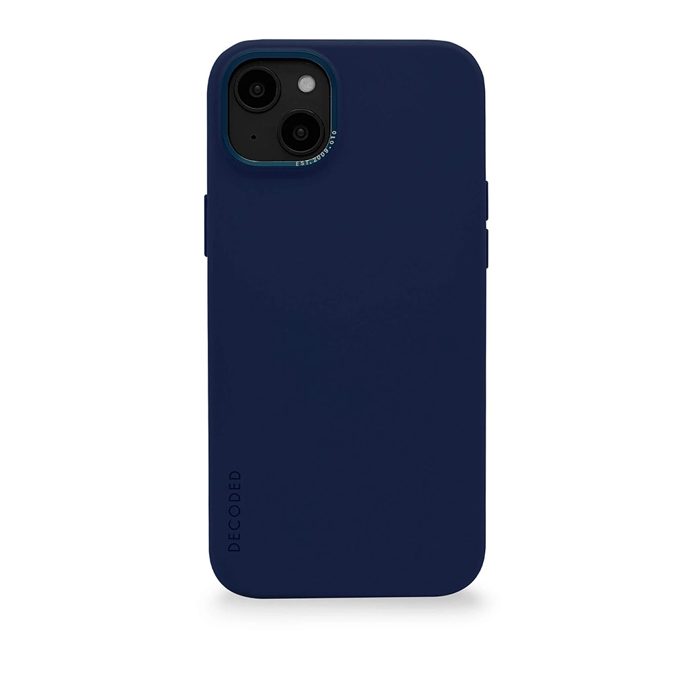 Decoded Anti-Microbial Silicone Backcover - iPhone 14 - Navy Peony