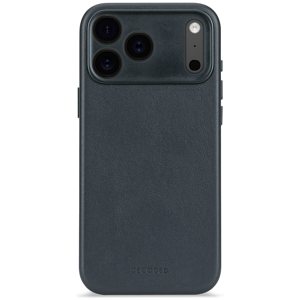 Decoded Leather Backcover - iPhone 17 Pro - Navy Shadow