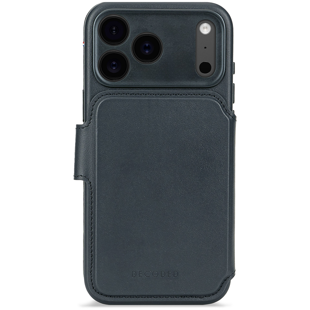 Decoded Leather Detachable Wallet - iPhone 17 Pro Max - Navy Shadow