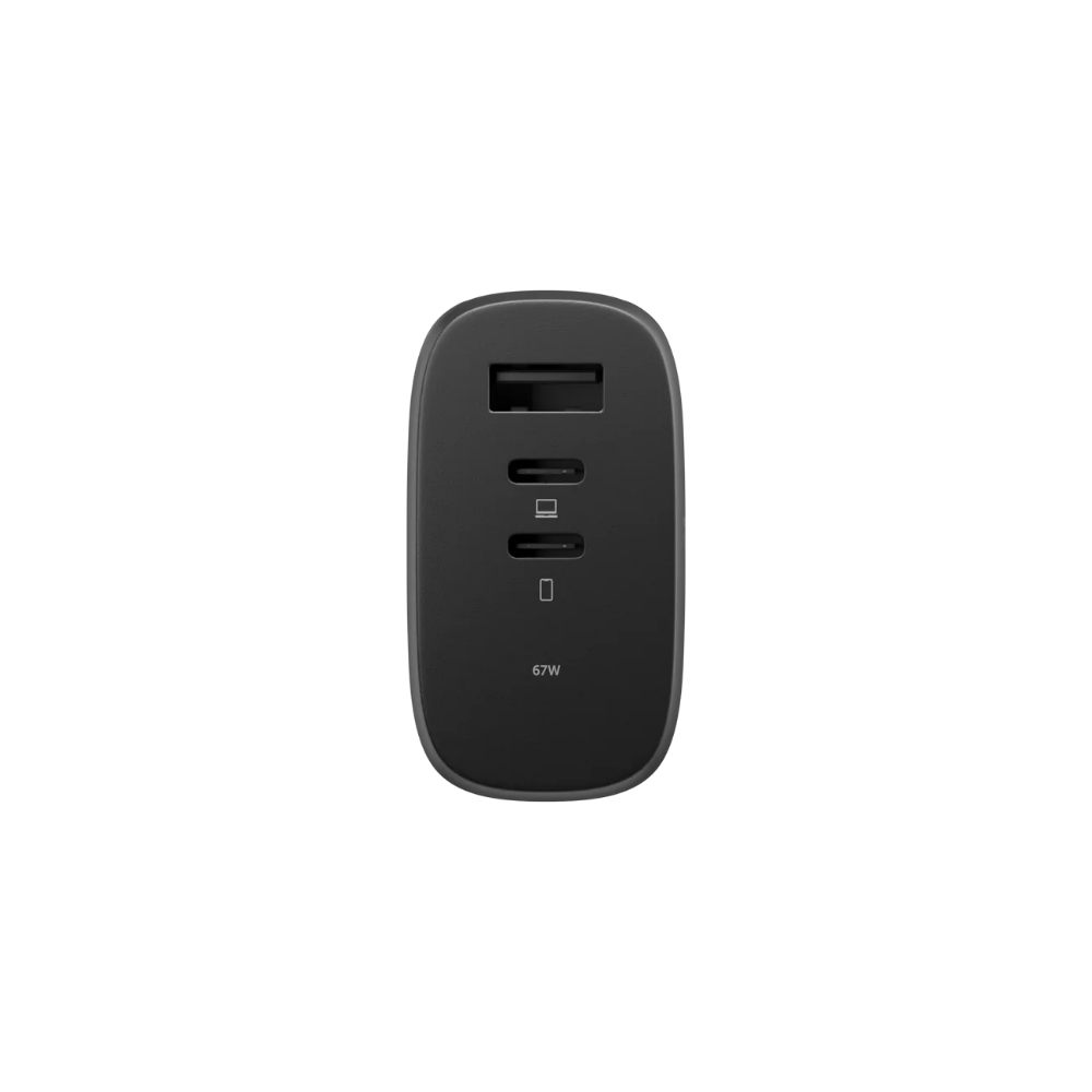 Native Union Fast GaN Charger PD - 1x USB-A 2x USB-C - 67W - Black