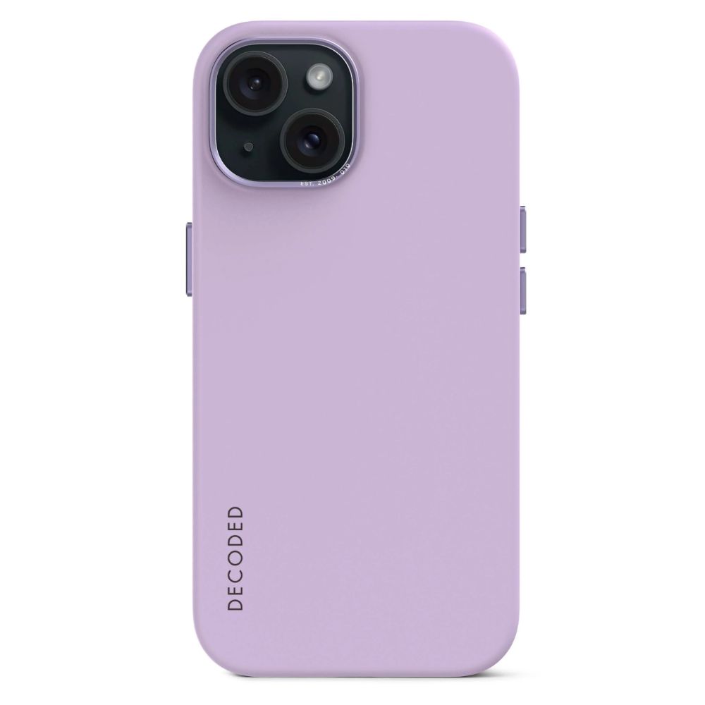 Decoded Anti-Microbial Silicone Backcover - iPhone 15 - Lavender