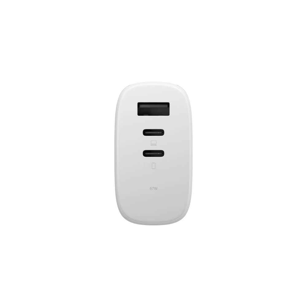 Native Union Fast GaN Charger PD - 1x USB-A 2x USB-C - 67W - White