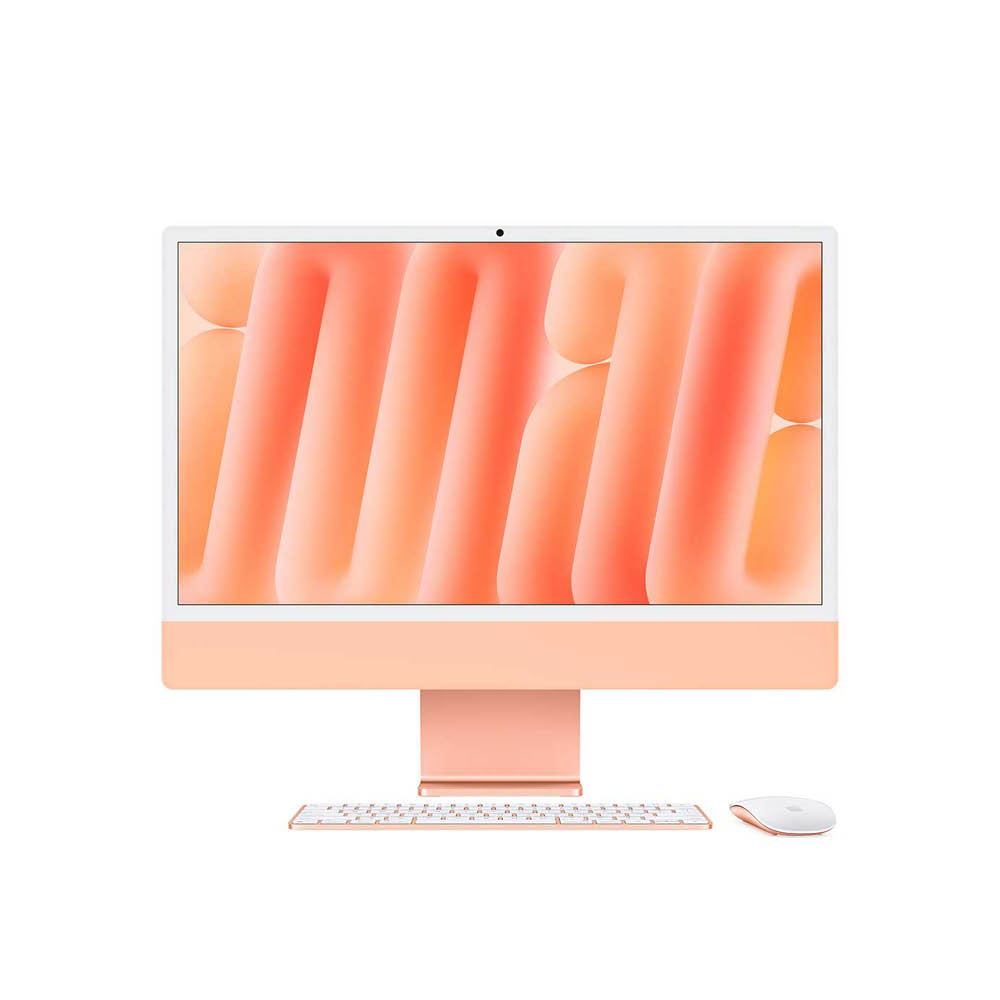 iMac 24" Orange - M4 8C-CPU & 8C-GPU - 16GB - 256GB - Gbit Eth - Mouse - MK-TID-NUM
