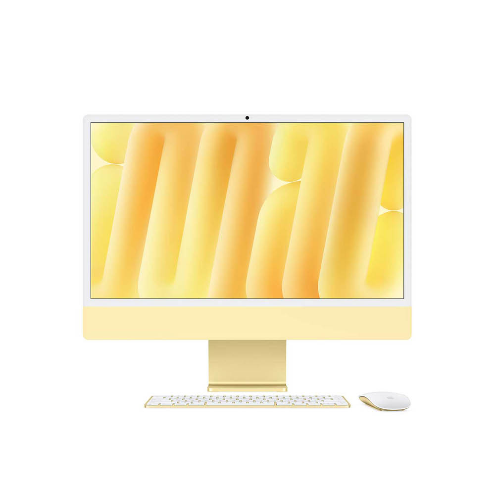 iMac 24" Yellow - M4 10C-CPU & 10C-GPU - 24GB - 512GB - Gbit Eth - Mouse - MK-TID-NUM