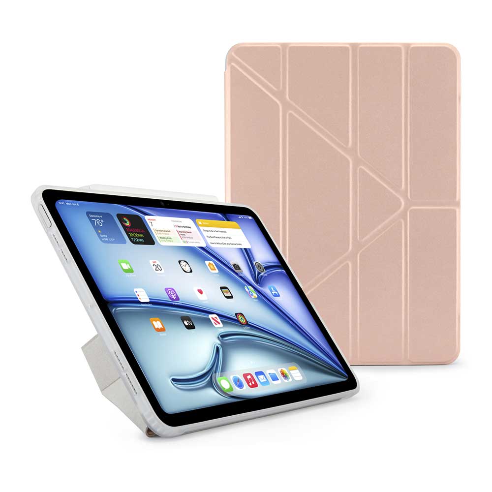 Pipetto Origami Case - iPad Air 10.9" (2020/2022) / iPad Air 11" (2024-2026) - Metallic Pink