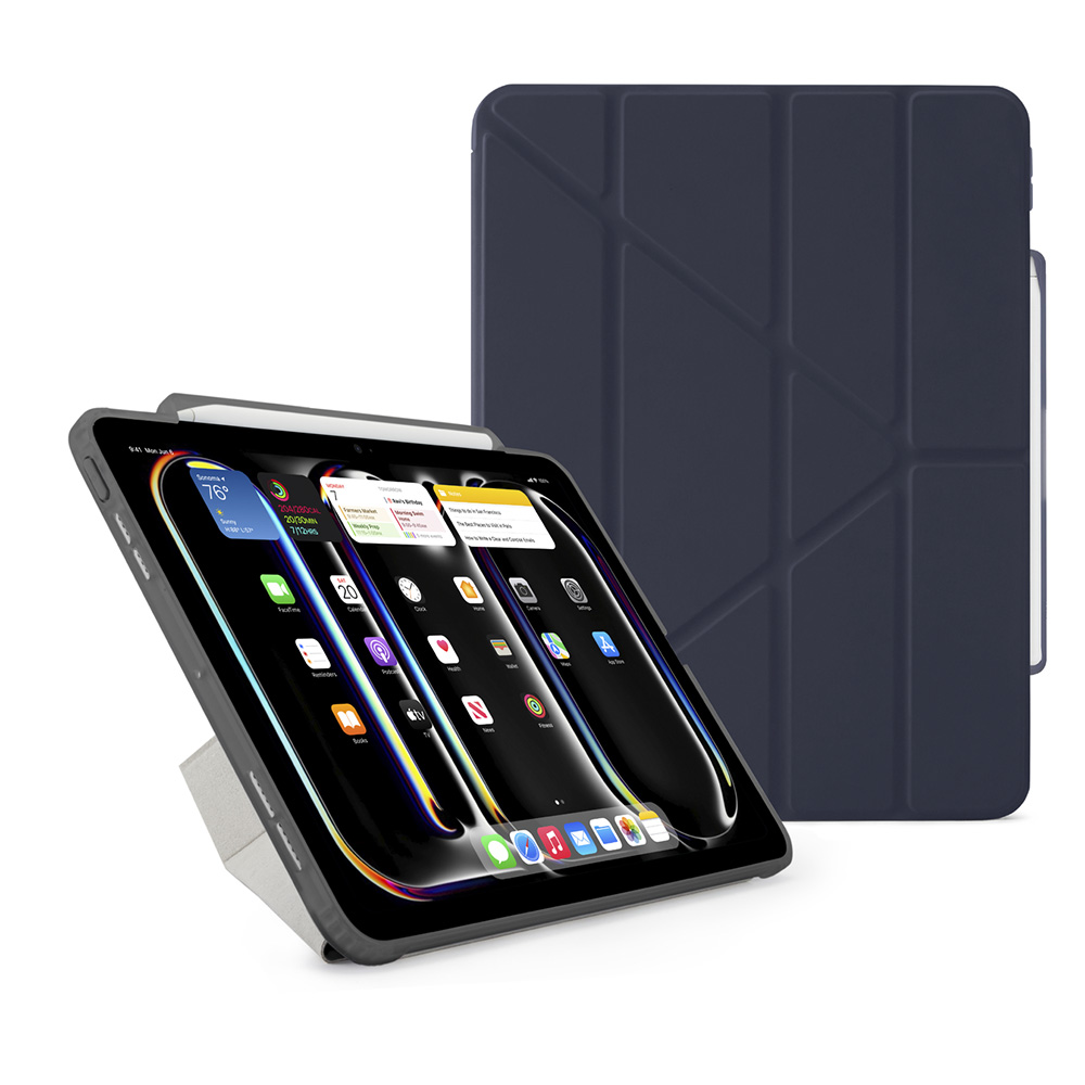 Pipetto Origami Pencil Case - iPad Pro 13" (2024-2025) - Dark Blue