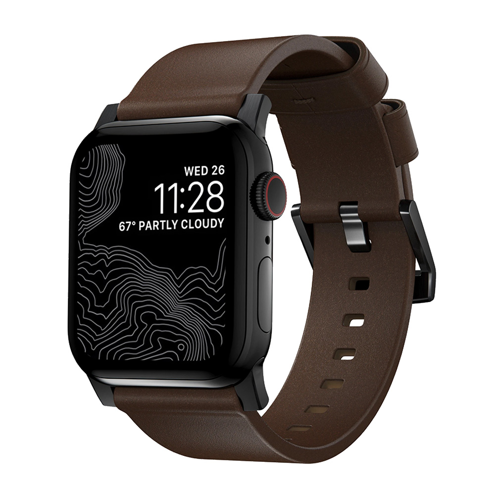 Nomad Modern Watch Strap - 44 mm / 49 mm - Brown/Black