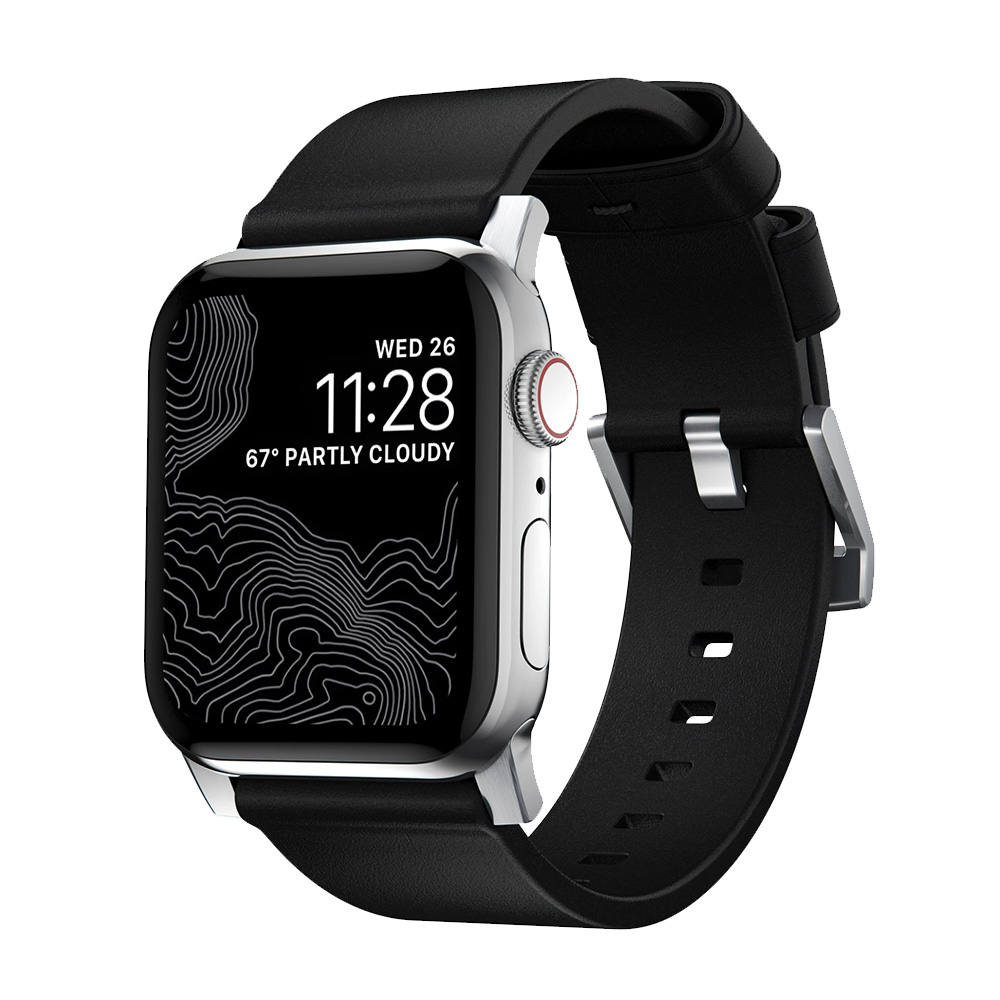 Nomad Modern Watch Strap - 42/44 mm - Black/Silver