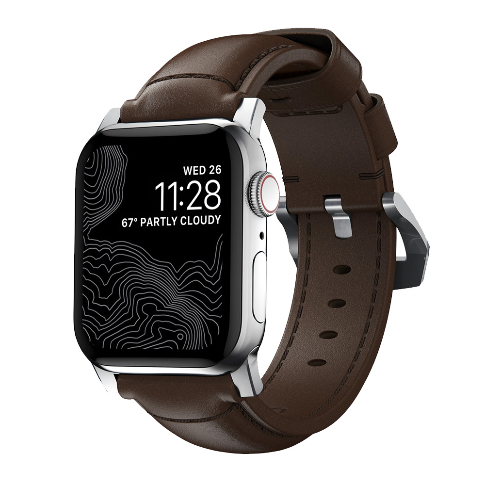 Nomad Classic Watch Strap - 42/44 mm - Brown/Silver