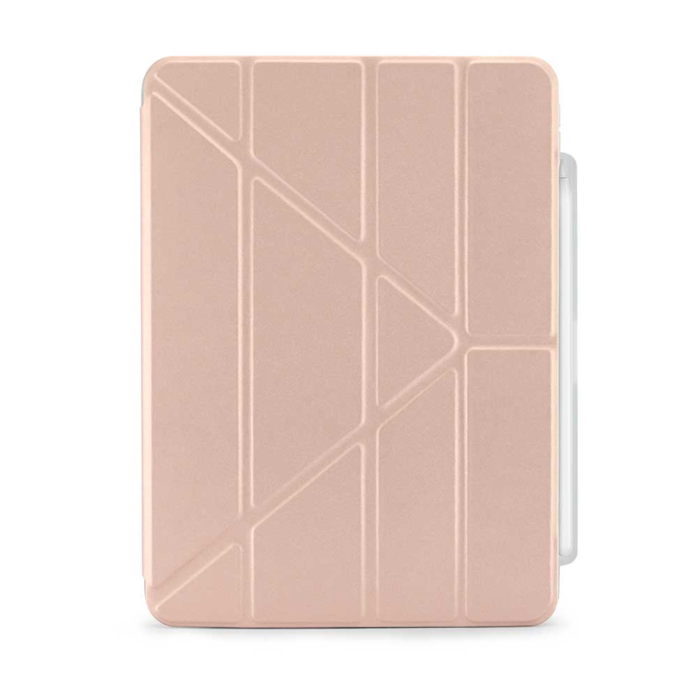 Pipetto Origami Pencil Case - iPad Air 10.9" (2020/2022) / iPad Air 11" (2024-2026) - Metallic Pink