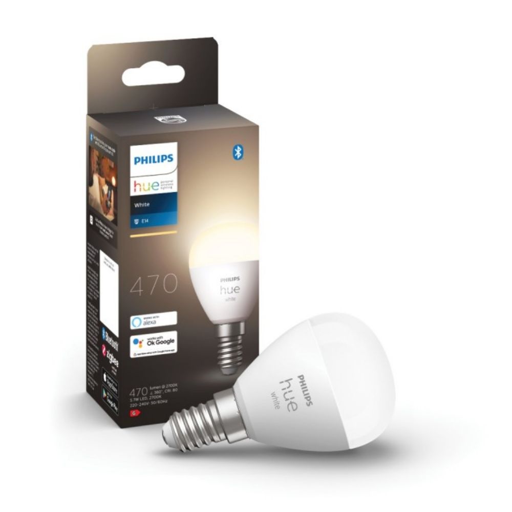 Philips Hue - White - Round Single Bulb - E14