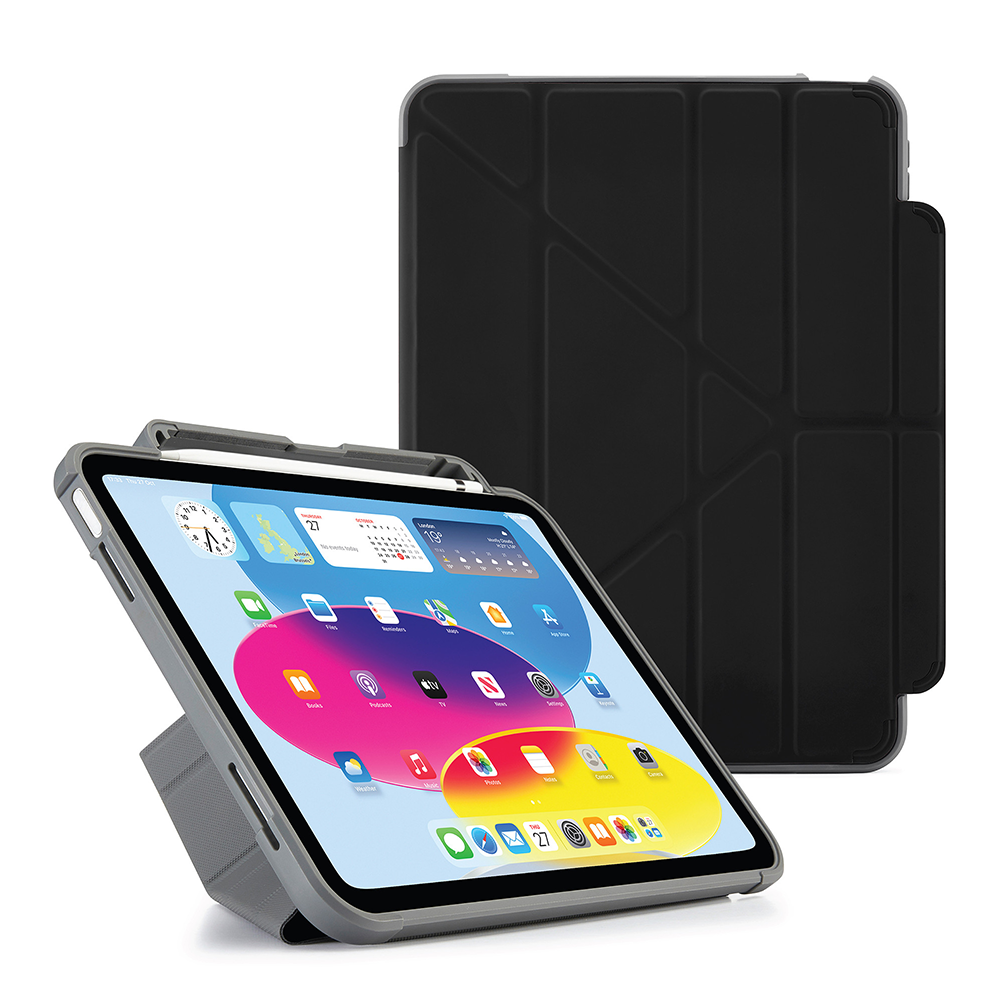 Pipetto Origami Pencil Case - iPad 10.9" (2022) / iPad 11" (2025) - Black