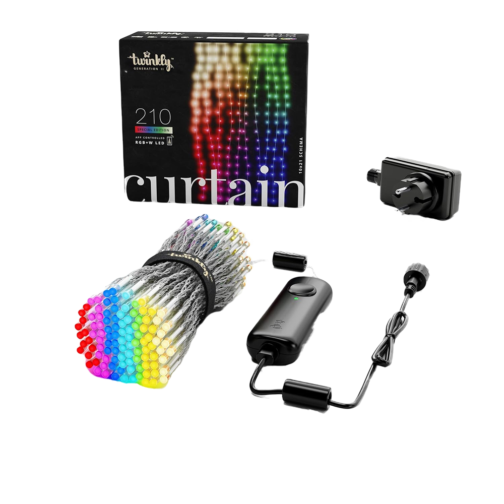 Twinkly Curtain RGB+W - 210 LED's - Transparant